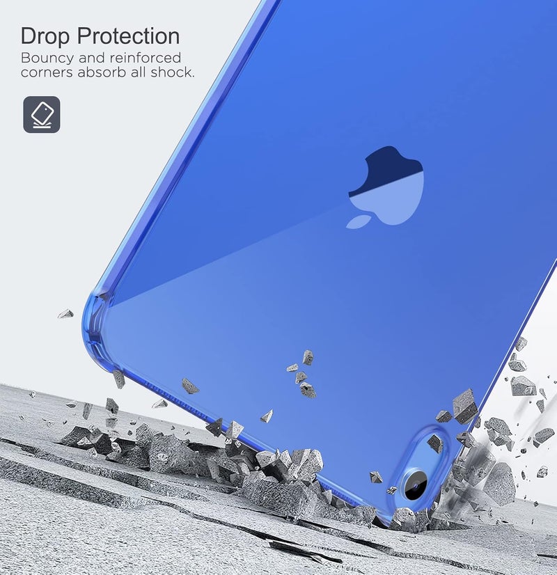 MoKo Clear Case for iPad (A16) 11th Generation 2025 11-inch/10th Generation 2022 10.9 inch, Lightweight Soft TPU, Anti-Scratch Ultra Transparent Cover, Shockproof Impact Resistant, Navy Blue/Clear - Image 5